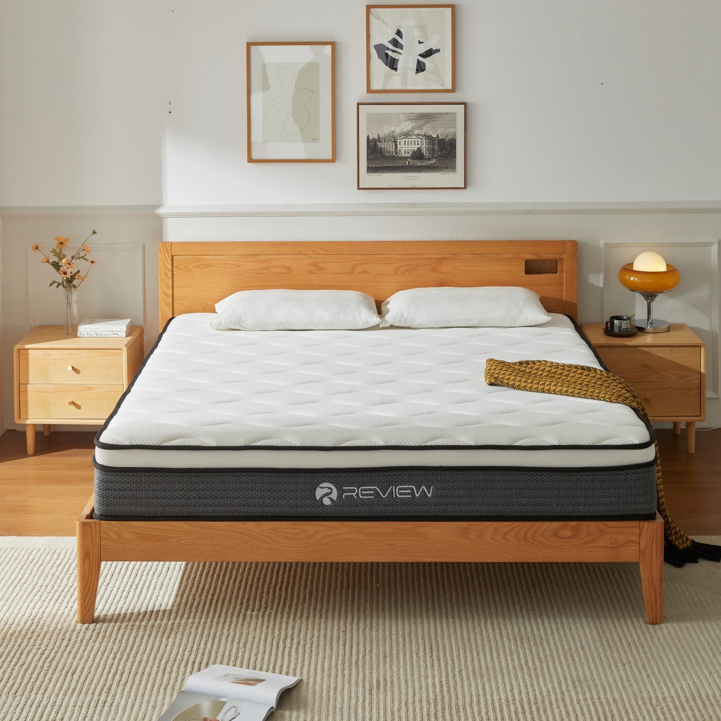 Review Full Mattress, 10 Inch Full Size Mattress in a Box,Memory Foam Hybrid Mattress,with Individual Pocket Spring for Motion Isolation & Silent Sleep, Pressure Relief, Medium Firmness