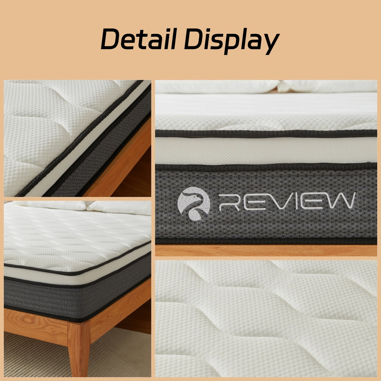 Review Full Mattress, 10 Inch Full Size Mattress in a Box,Memory Foam Hybrid Mattress,with Individual Pocket Spring for Motion Isolation & Silent Sleep, Pressure Relief, Medium Firmness