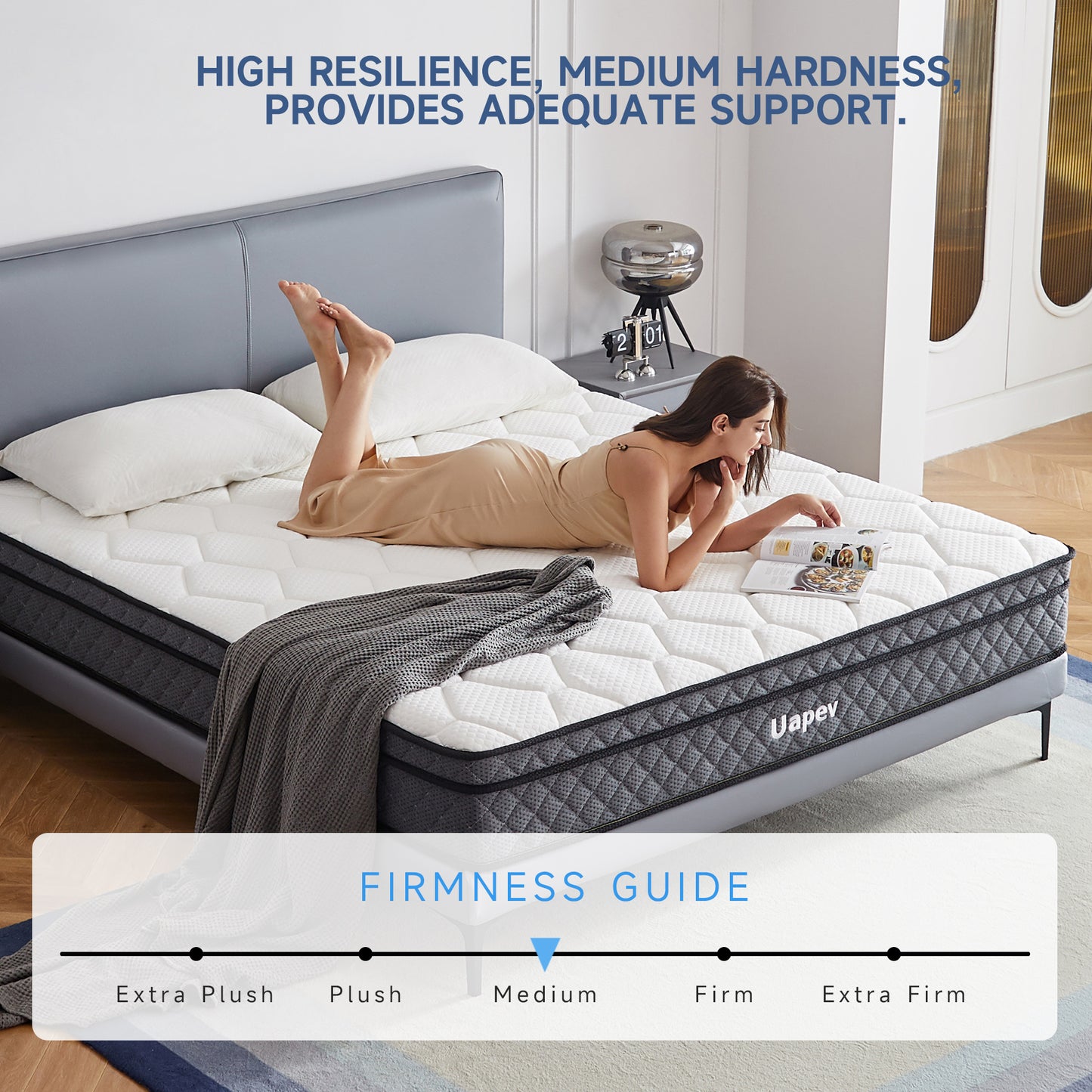 Full Mattress,10inch Thickness Mattress in A Box, Memory Foam Hybrid Mattress, with Individual Pocket Spring for Motion Isolation & Silent Sleep, Pressure Relief, Plush Texture