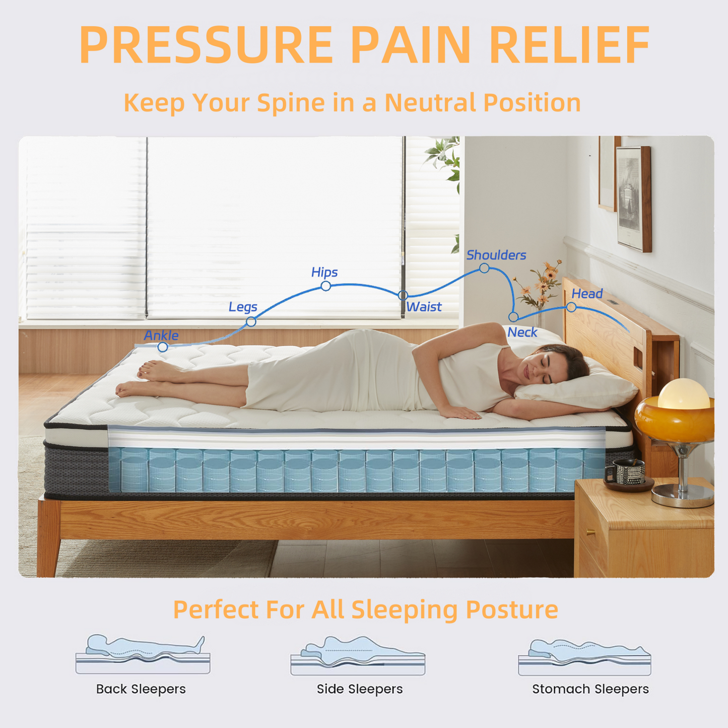 Review Full Mattress, 10 Inch Full Size Mattress in a Box,Memory Foam Hybrid Mattress,with Individual Pocket Spring for Motion Isolation & Silent Sleep, Pressure Relief, Medium Firmness